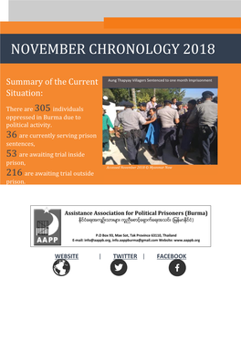 November Chronology 2018