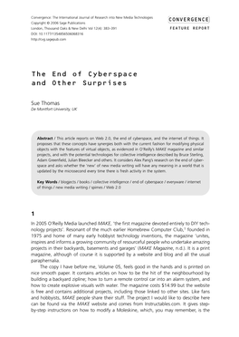 The End of Cyberspace and Other Surprises