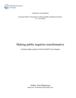 Making Public Inquiries Transformative