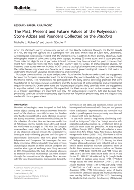 The Past, Present and Future Values of the Polynesian Stone Adzes and Pounders Collected on the Pandora Michelle J