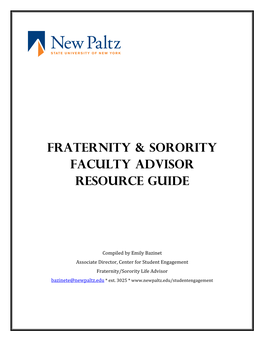 FACULTY Advisor Resource Guide