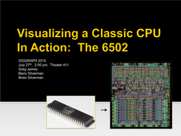 Visualizing a Classic CPU in Action : the 6502