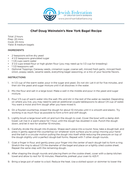 Chef Doug Weinstein's New York Bagel Recipe