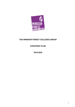 The Windsor Forest Colleges Group Strategic Plan 2019