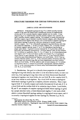 Structure Theorems for Certain Topological Rings