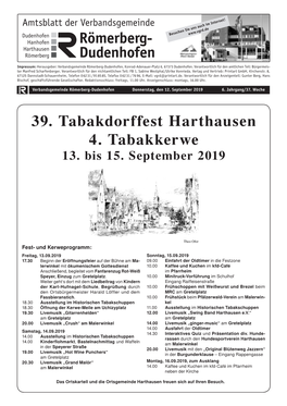 39. Tabakdorffest Harthausen 4. Tabakkerwe 13