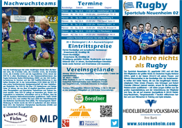 SC Neuenheim 02 Saisonflyer 2012/13