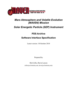 Crater Standard Product Data Record and Archive Volume