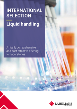 Liquid Handling INTERNATIONAL SELECTION