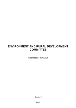 Environment and Rural Development Committee