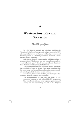 Western Australia and Secession