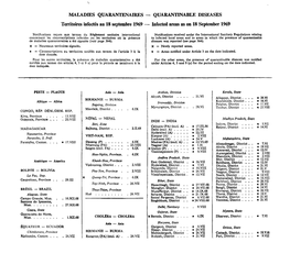 Maladies Quarantenaires — Quarantinable Diseases