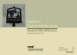Hathern Conservation Area Character Appraisal Adopted September 2007