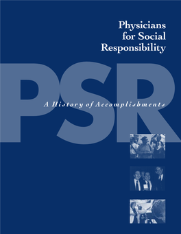 Physicians for Social Responsibility PA Shistory of Accomplishmentsr