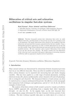 Bifurcation of Critical Sets and Relaxation Oscillations in Singular Fast-Slow Systems