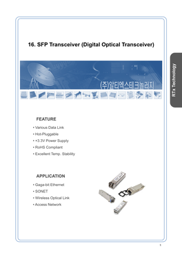 16. SFP Transceiver (Digital Optical Transceiver)