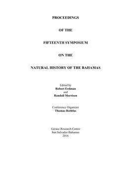 An Overview of Ciguatera Fish Poisoning in the Bahamas