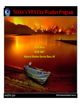 NOAA's NWS Fire Weather Program