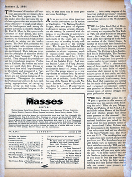 NEW MASSES Would Like to T Pose a Question at This Moment of Discussion Over the Outcome of the Reich- New Masses Stag Fire Trial: What Do You, Messrs