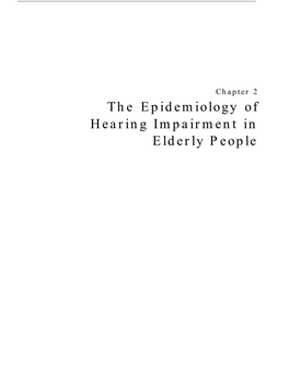 Hearing Impairment and Elderly People