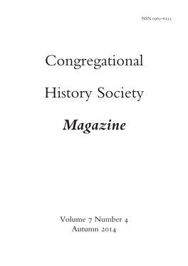 Congregational History Society Magazine