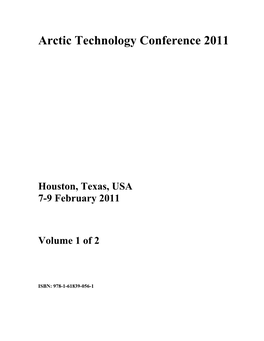 Arctic Technology Conference 2011