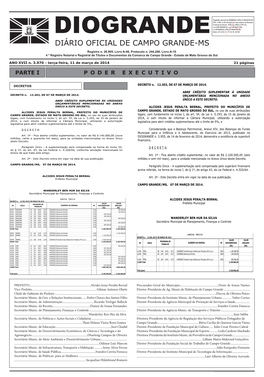 Diário Oficial De Campo Grande-Ms
