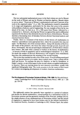 The Two Substantial Mathematical Essays in the Final Volume Are One by Masani on the Work of Wiener and One by Wermer on Function Algebras