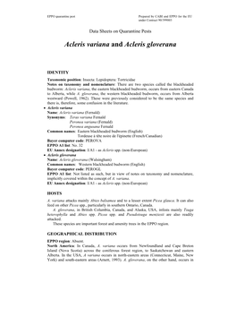 Data Sheets on Quarantine Pests