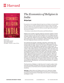 The Economics of Religion in India Sriya Iyer