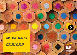 UK Tax Tables 2018/2019 Contents