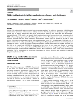 CXCR4 in Waldenström's Macroglobulinema