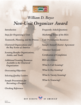 William D. Boyce New-Unit Organizer Award, 04-515