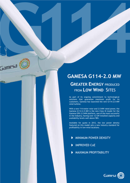 Gamesa G114-2.0 Mw