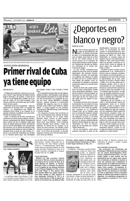 ¿Deportes En Blanco Y Negro?