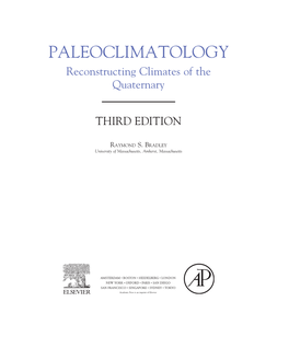 PALEOCLIMATOLOGY Reconstructing Climates of the Quaternary