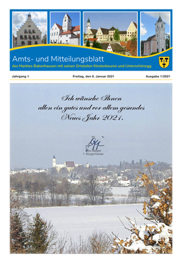 Und Mitteilungsblatt Des Marktes Babenhausen Mit Seinen Ortsteilen Klosterbeuren Und Unterschönegg