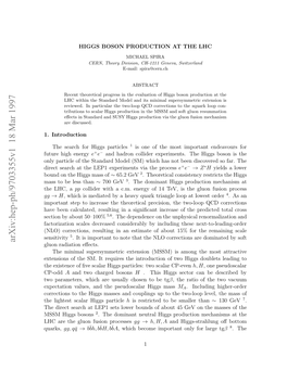 Arxiv:Hep-Ph/9703355V1 18 Mar 1997