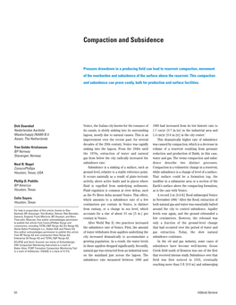 Compaction and Subsidence