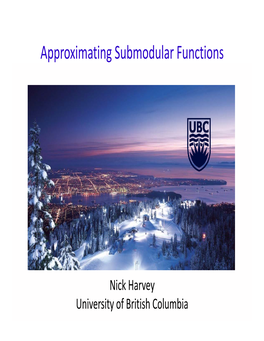 Approximating Submodular Functions Part 1