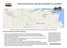 A Walk Around St Anthony in Meneage, Through Manaccan, and Helford