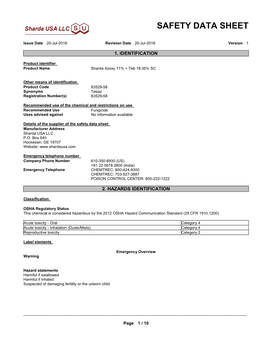 Safety Data Sheet