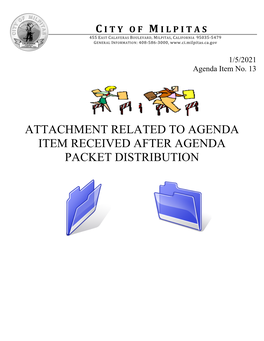 Attachment Related to Agenda Item Received After Agenda Packet Distribution