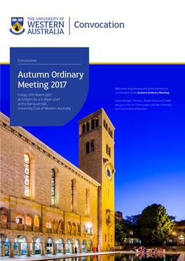 Autumn Ordinary Meeting 2017