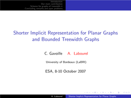 Shorter Implicit Representation for Planar Graphs and Bounded Treewidth Graphs