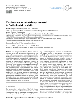 The Arctic Sea Ice Extent Change Connected to Pacific Decadal