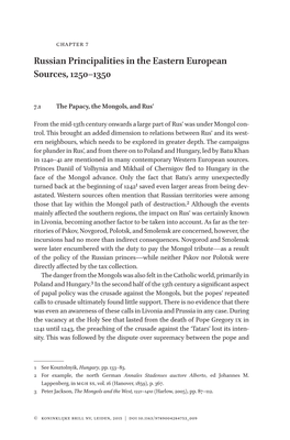Russian Principalities in the Eastern European Sources, 1250–1350