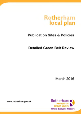 Publication Sites & Policies Detailed Green Belt Review March 2016