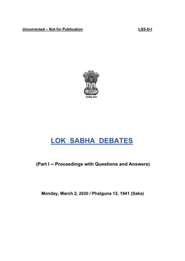 Lok Sabha Debates