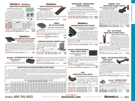 Rifle/Shotgun Sights 301-315